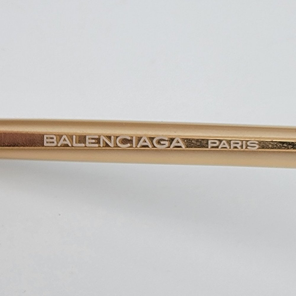 Balenciaga 2406 Black White Crystal Frame Pink Gradient Lens Sunglasses France - Picture 8 of 14